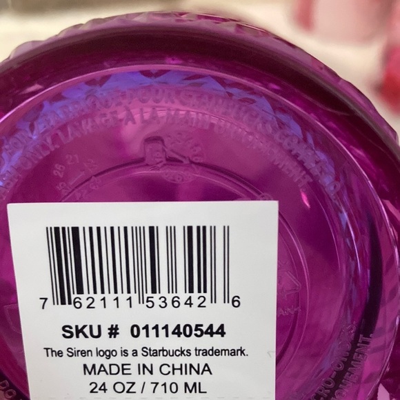 Starbucks 2023 Pink Fuchsia Diamond Jeweled Tumbler - Picture 4 of 4